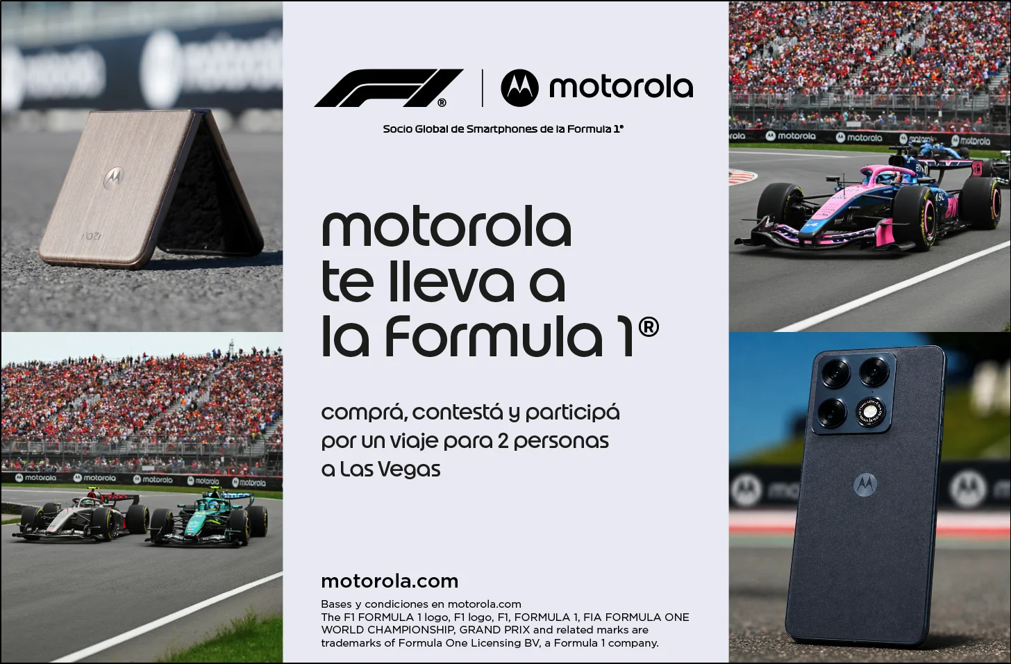 Motorola lleva a los usuarios a la Formula 1: cómo participar por viajes a Las Vegas y más de 1.500 premios Motorola lleva a los usuarios a la Formula 1: cómo participar por viajes a Las Vegas y más de 1.500 premios